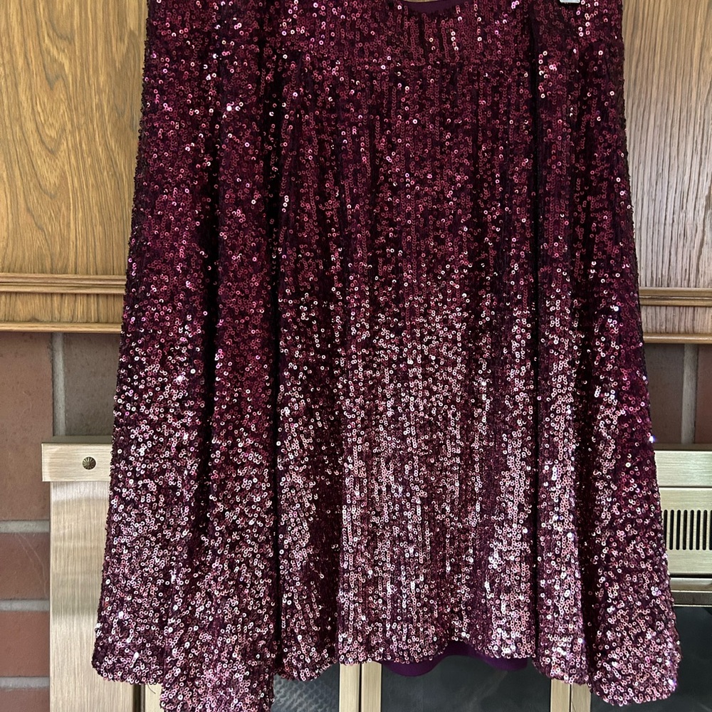 Torrid flared Sequin Skirt in Purple/pink tone. GLITTER GLITTER